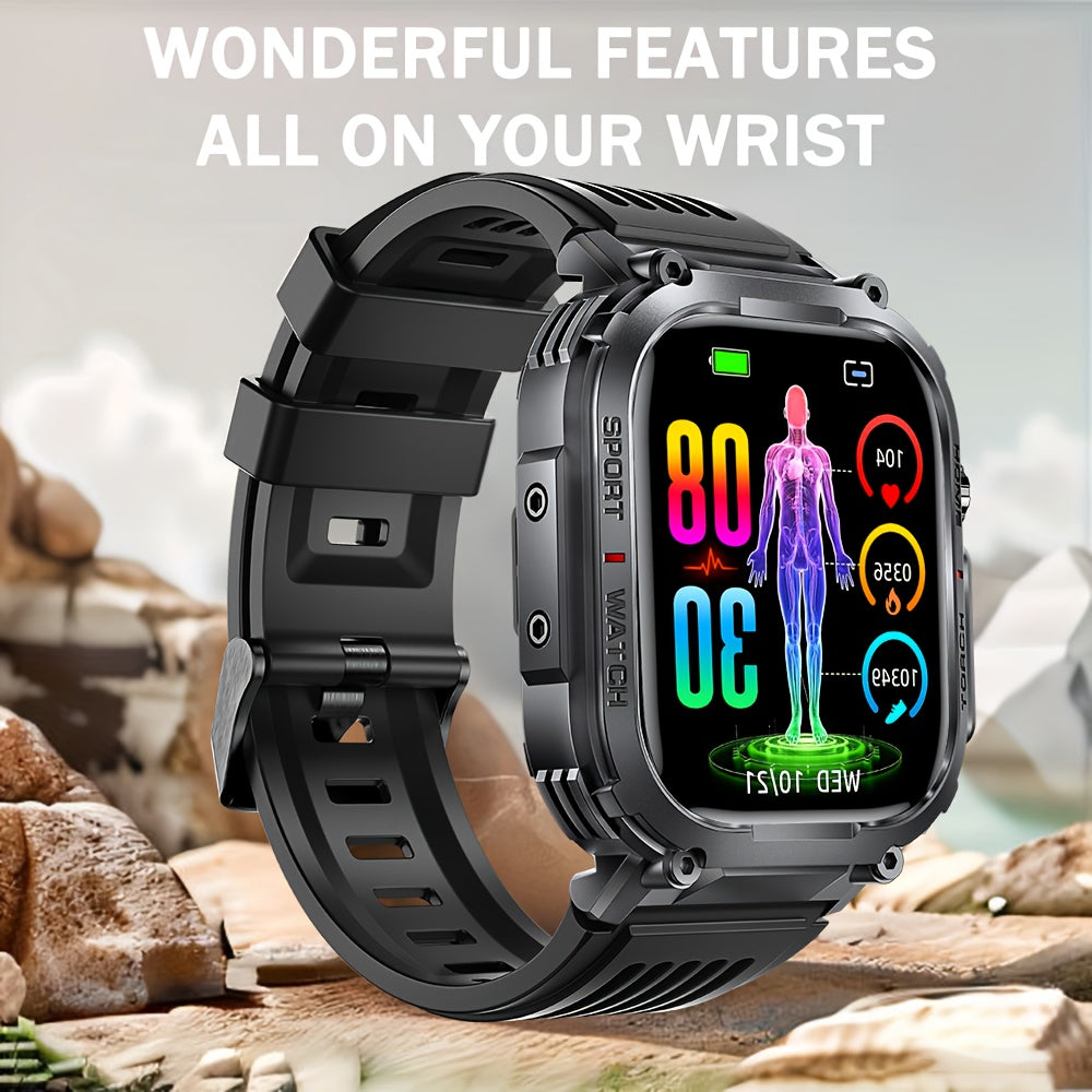 Calling Smartwatch with LED Flashlight, Listed 2.02-Inch TFT Screen, 100+ Sports Modes and Sleep Tracking in For iOS & Android Model for Everyday Activity