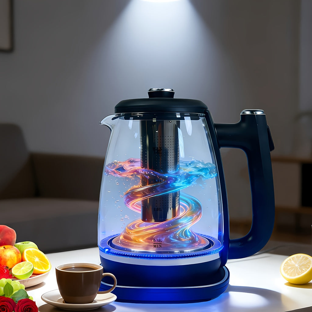 Removable-Filter Electric Kettle, Black 1.8L Water Boiler with Listed 304 Stainless Steel, 360-Degree Base, Auto Shut-Off and Boil-Dry Protection for Tea and Coffee