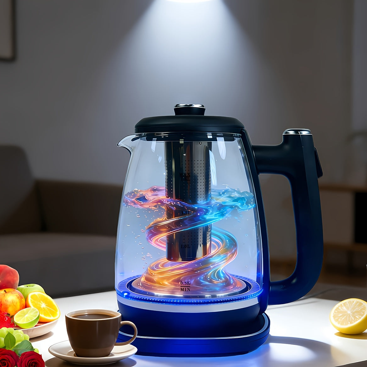 Removable-Filter Electric Kettle, Black 1.8L Water Boiler with Listed 304 Stainless Steel, 360-Degree Base, Auto Shut-Off and Boil-Dry Protection for Tea and Coffee