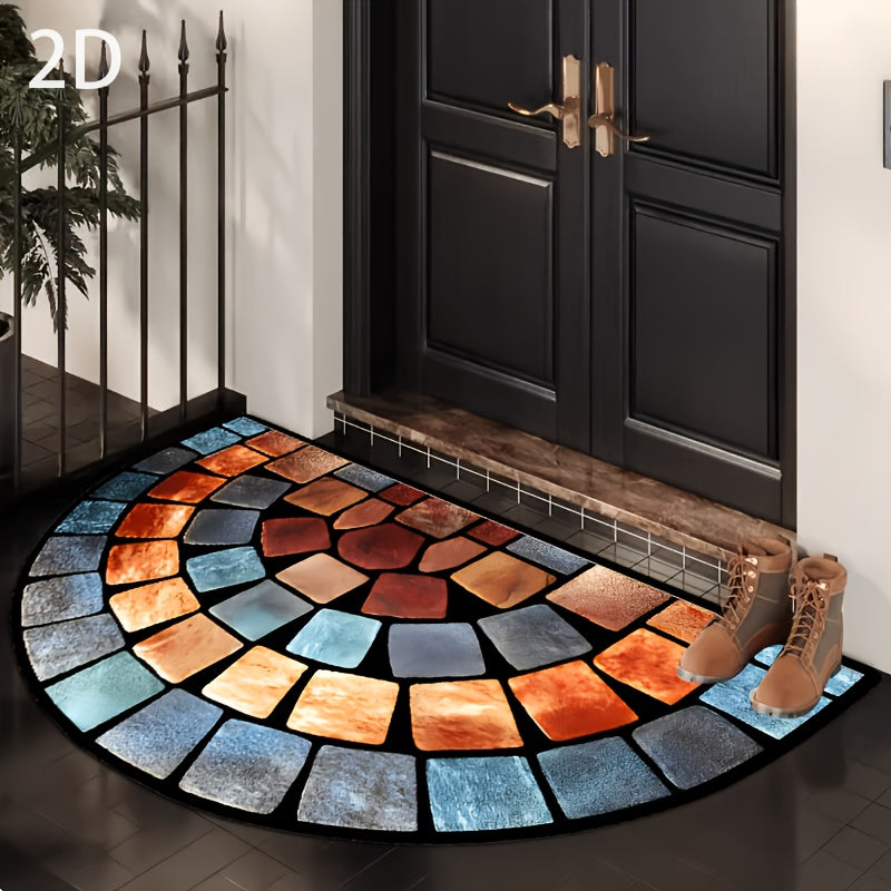 Art Design Indoor Doormat with Flat 2D Styling and Listed Soft Surface, Decorative Floor Mat in 40 x 60, 50 x 80 or 60 x 90 cm Sizes for Home Room Accents