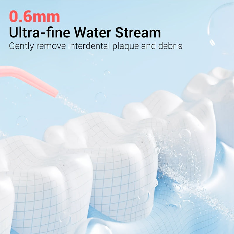 Cordless Water Flosser, Portable Dental Oral Irrigator with 5 Cleaning Modes & 5 Jet Tips, Rechargeable Water Teeth Cleaner for Home and Travel, Gum Care, Christmas Gifts