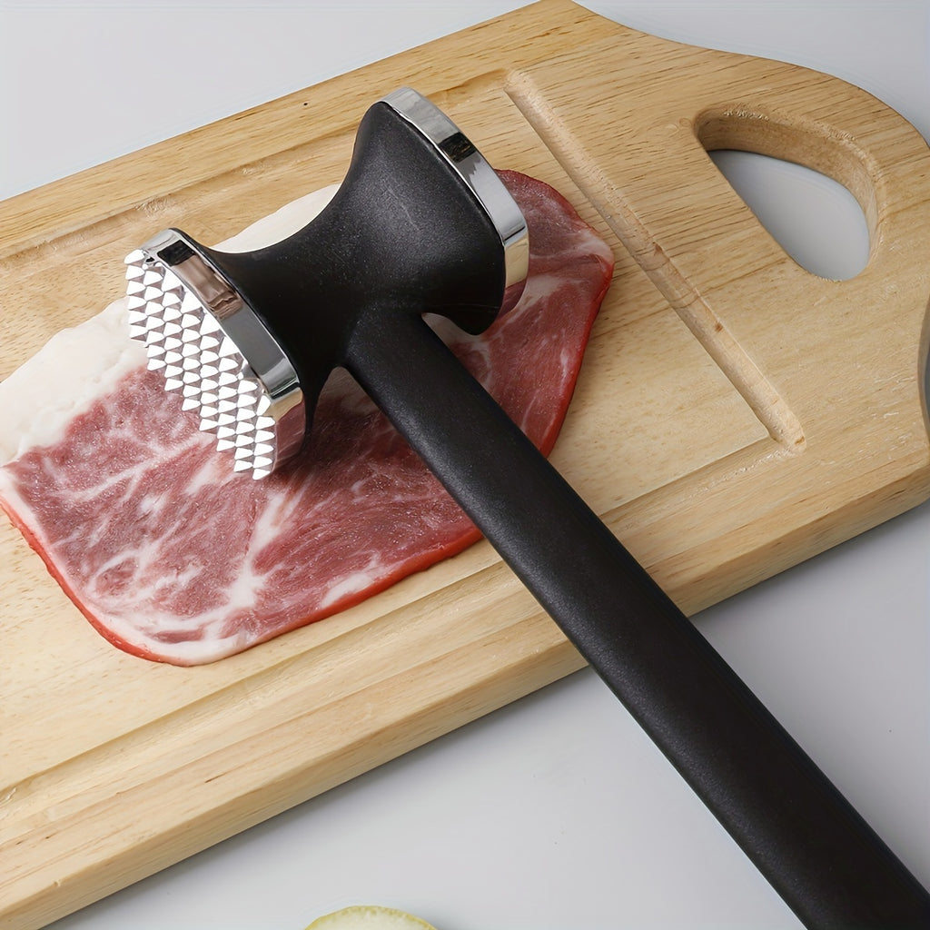 Meat Tenderizer Mallet for Boneless Cutlet Preparation, Single Manual Metal Meat Pounder for Flattening Cuts and Everyday Home Cooking Tasks