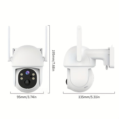 Solar-Charging WiFi Security Cameras with Listed 2MP Video, App Pan-Tilt Control, AI Detection, Color Night Vision and Sound-Light Alarms, 1pc or 2pcs Options