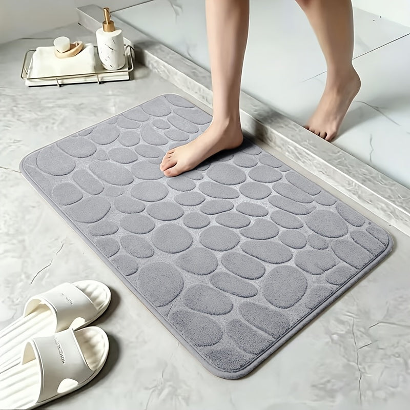 40x60cm Coral Velvet Bathroom Mat with PVC Backing, Machine-Washable Indoor Floor Rug in Seven Colors for Compatible Bathroom Entrances and Bedrooms