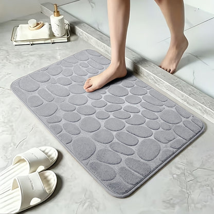 40x60cm Coral Velvet Bathroom Mat with PVC Backing, Machine-Washable Indoor Floor Rug in Seven Colors for Compatible Bathroom Entrances and Bedrooms