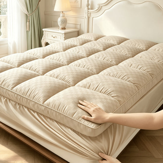 Mattress Pad with Microfiber Cover, Soft Breathable Pillow Top and Deep Pocket Design, Machine Washable Bedding in Twin to California King Sizes