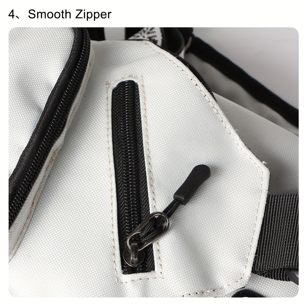 Adjustable Strap Crossbody Bag with Zipper Pockets, Blue Cat, Dark Blue, Pink or Blue Options for Everyday Essentials, Casual Errands and Travel Organization