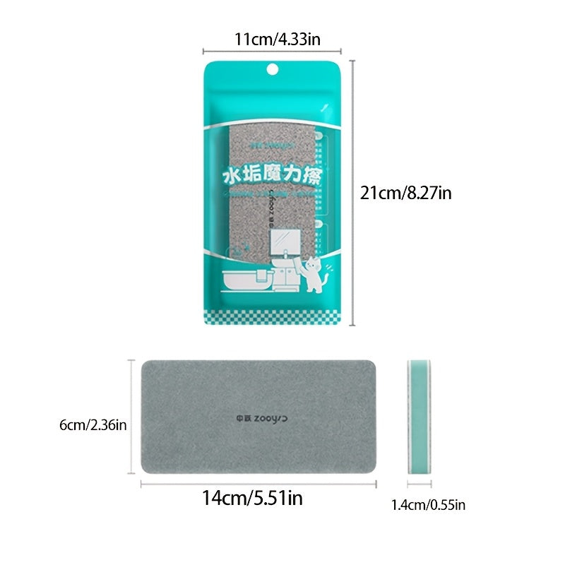 Limescale Cleaning Brush by Zooysd, Water Stain Eraser Scrubber in One, Two or Three Pack Options for Compatible Bathroom Tile, Shower Glass and Sink Surfaces