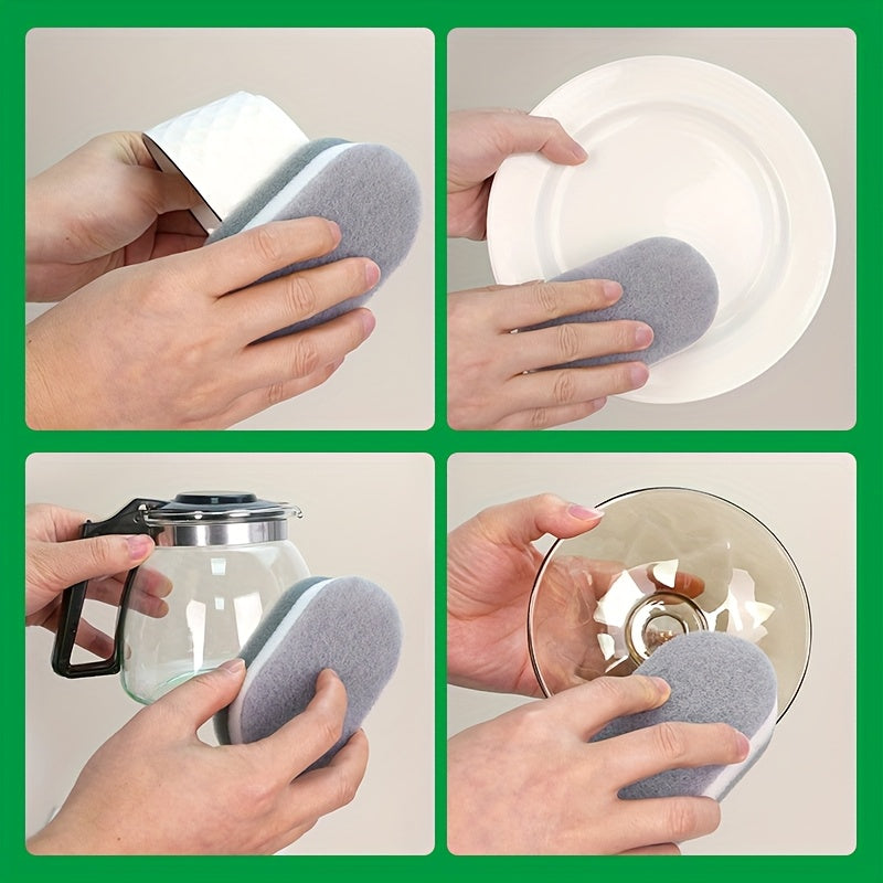 Oval Dishwashing Sponges in 3, 12 or 20-Piece Packs, Reusable Kitchen Sponge Wipes for Compatible Dishes, Chopsticks, Pots and Everyday Sink-Side Cleanup