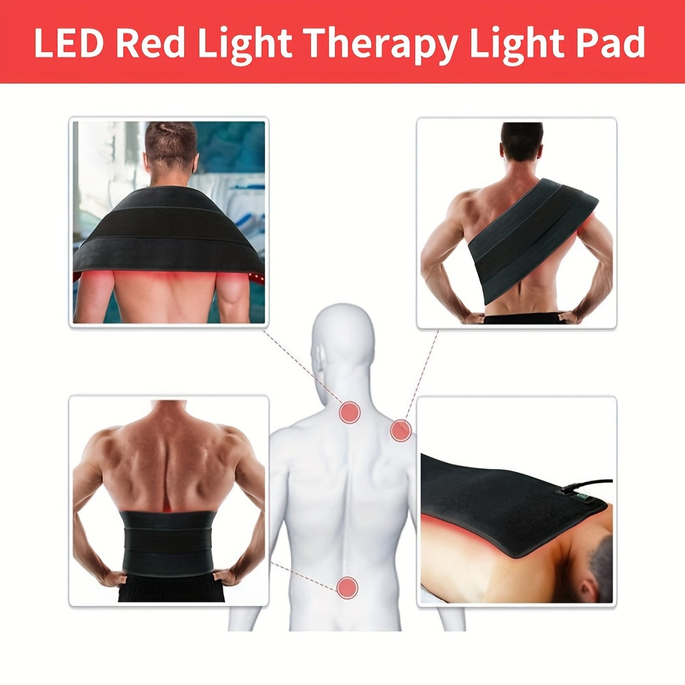 Red Light Therapy Mat, 31.5 x 11.8-Inch LED Pad with Listed 660nm Red and 850nm Near-Infrared Light for an At-Home Personal Care Routine