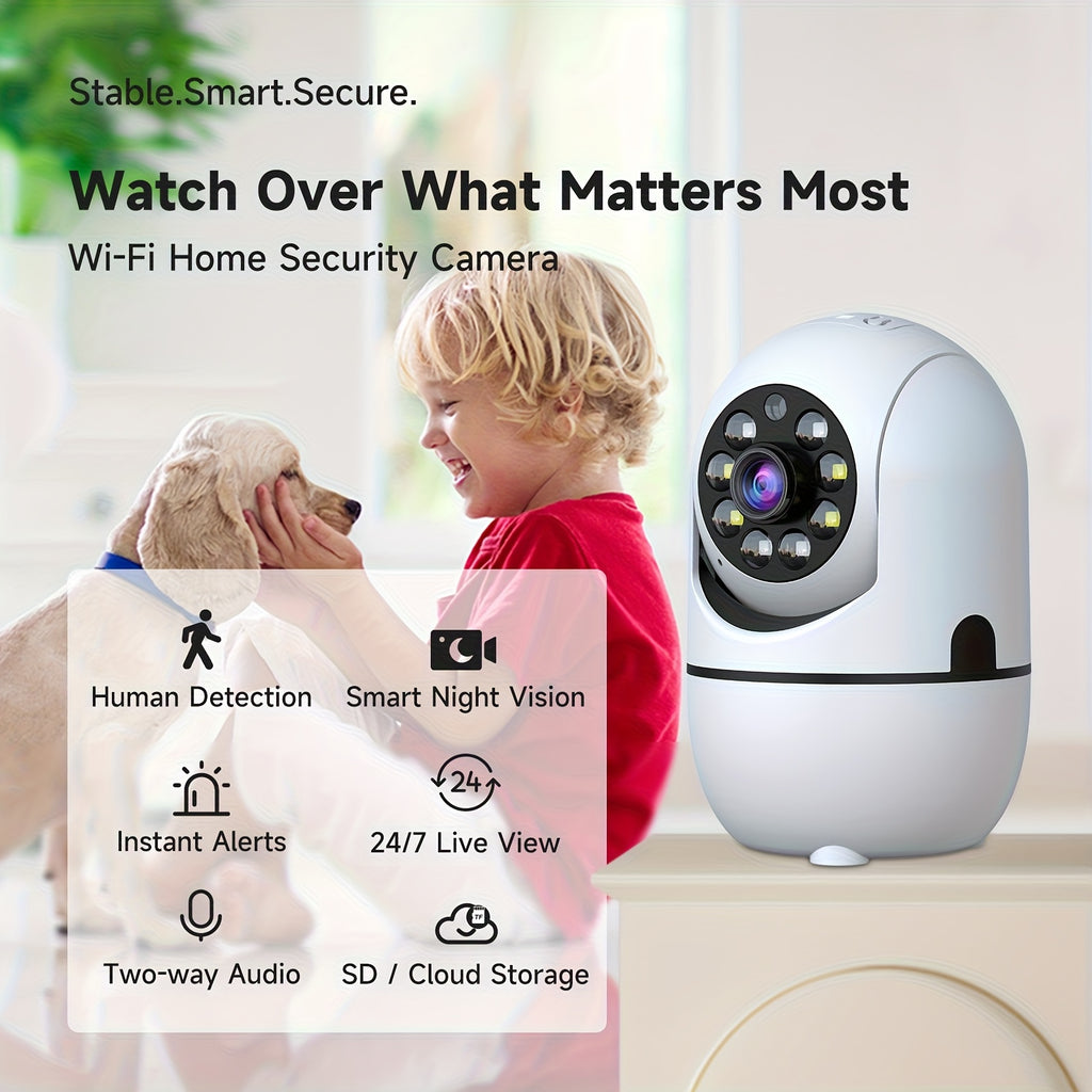 Indoor Security Camera 2 Pack, Baby & Pet Monitor with 355° Pan Tilt, Full-Color Night Vision, Motion Detection, 2-Way Talk, Dual WiFi 2.4G/5G, Cloud & SD Storage, Alexa Smart Home Cameras
