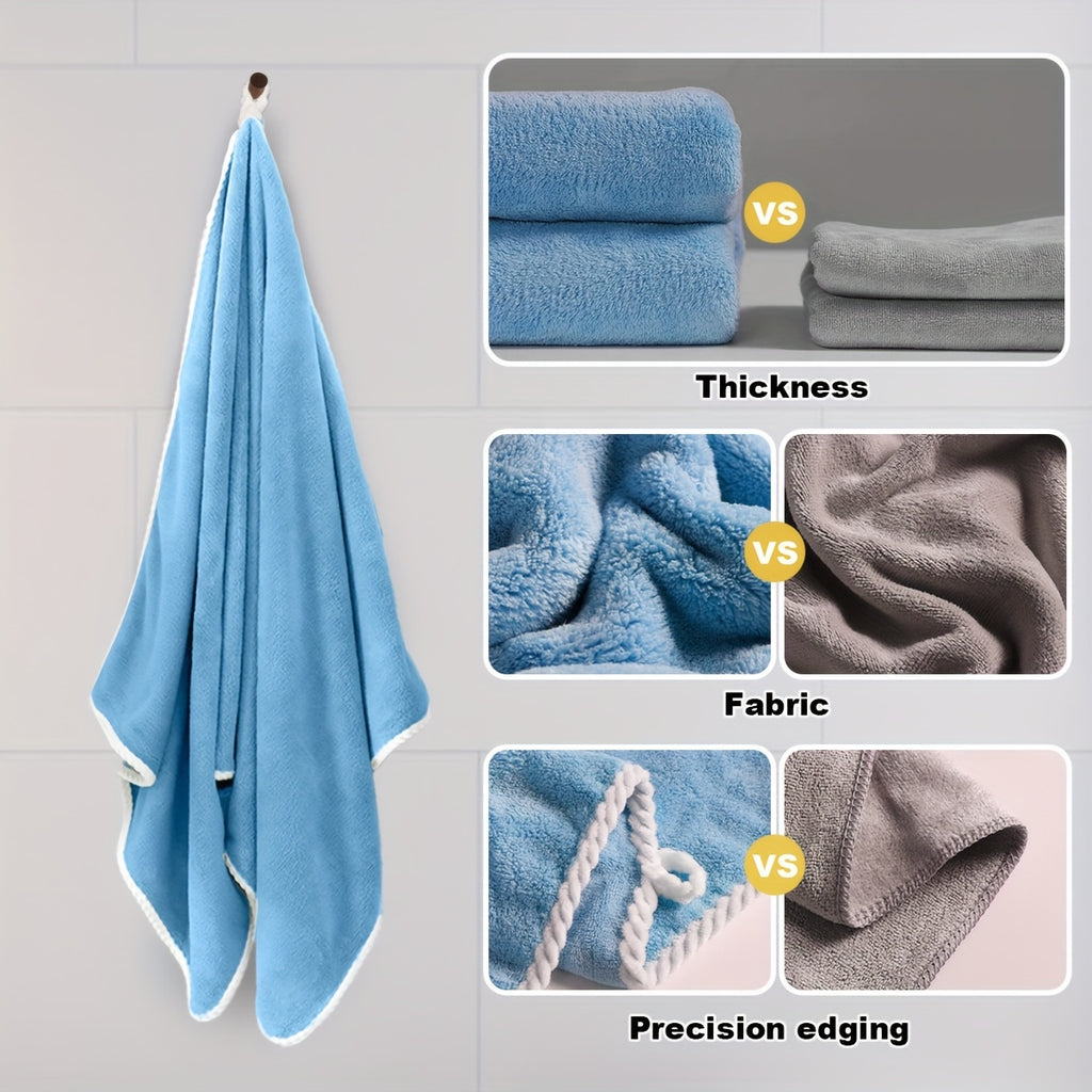 Solid Color Bath Towel, Single Bathroom Linen with Listed Extra-Large Size and Soft Absorbent Feel, Nine Coded Options for Men's and Women's Daily Shower Routines