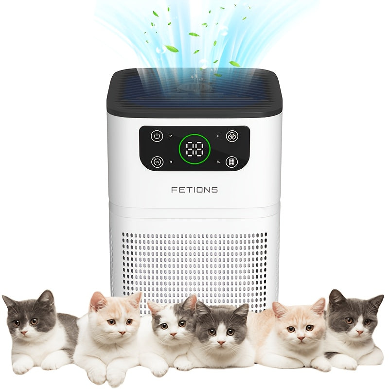 Compact H13 Air Purifier with Aromatherapy Pad, 3-Stage Filtration, Four Fan Speeds, Sleep Mode and Filter-Life Display for Bedroom and Home Office