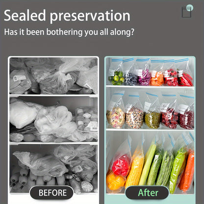 Reusable Storage Bags 85-Pack in Three Sizes with Double-Layer Seal Design, Resealable Pouches for Organizing Compatible Dry Goods and Small Travel Items