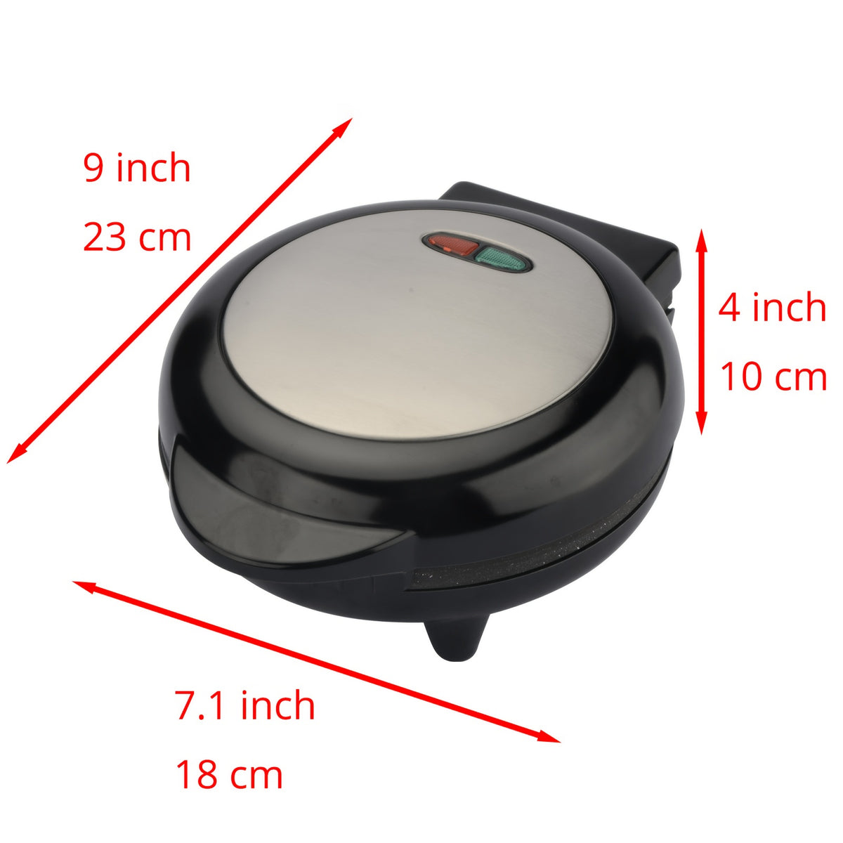 Electric Omelet Maker with Dual 6.5-Inch Nonstick Pans, Black Double-Sided Flip Cooker for Pancakes, Frittatas, Crepes and Homemade Breakfasts