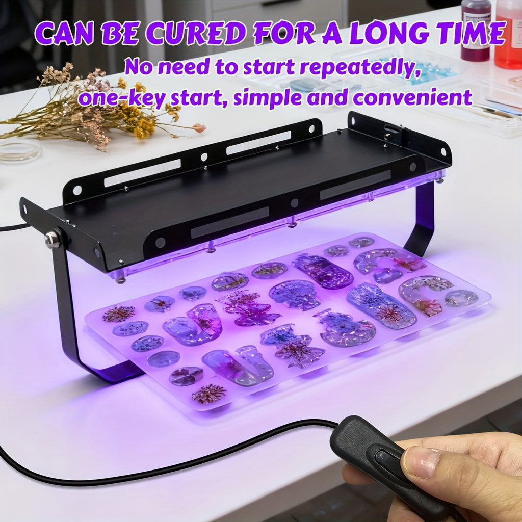 Resin Curing Lamp in Dark Violet with 96 or 144 LED One-Pack Options and USB Power Reference for Compatible Resin Jewelry Making and Mold Crafts