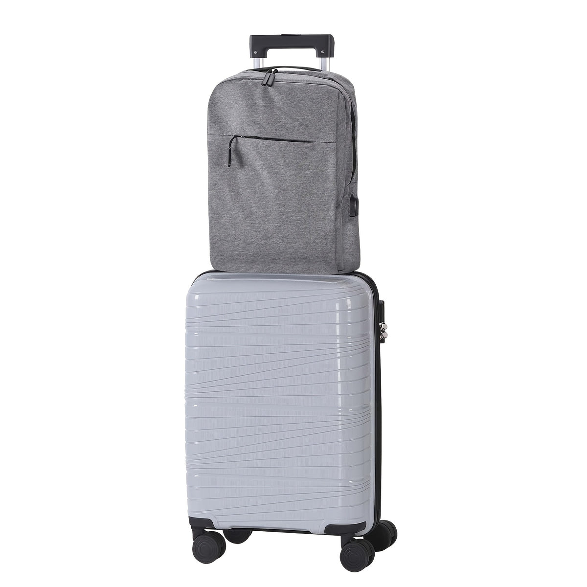 Two-Piece Travel Luggage with Hardside Spinner Suitcase References, Eight Variant Choices and Selected 20-Inch Case Plus Backpack Options for Trip Packing