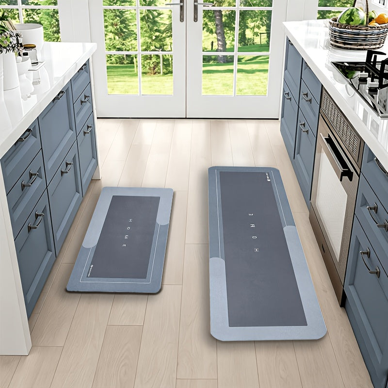Diatom Mud Kitchen Floor Mat, Single-Piece Rectangular Design with Listed 3.5mm Thickness, Three Gray Color Options and Four Sizes for Home Floor Placement