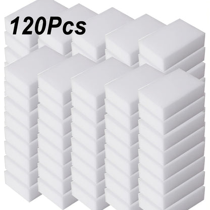Bulk Foam Sponge Eraser Pads, 30 or 120 Piece Cleaning Packs with 10 x 6 x 2 cm Blocks for Compatible Kitchen, Bathroom and Household Surfaces