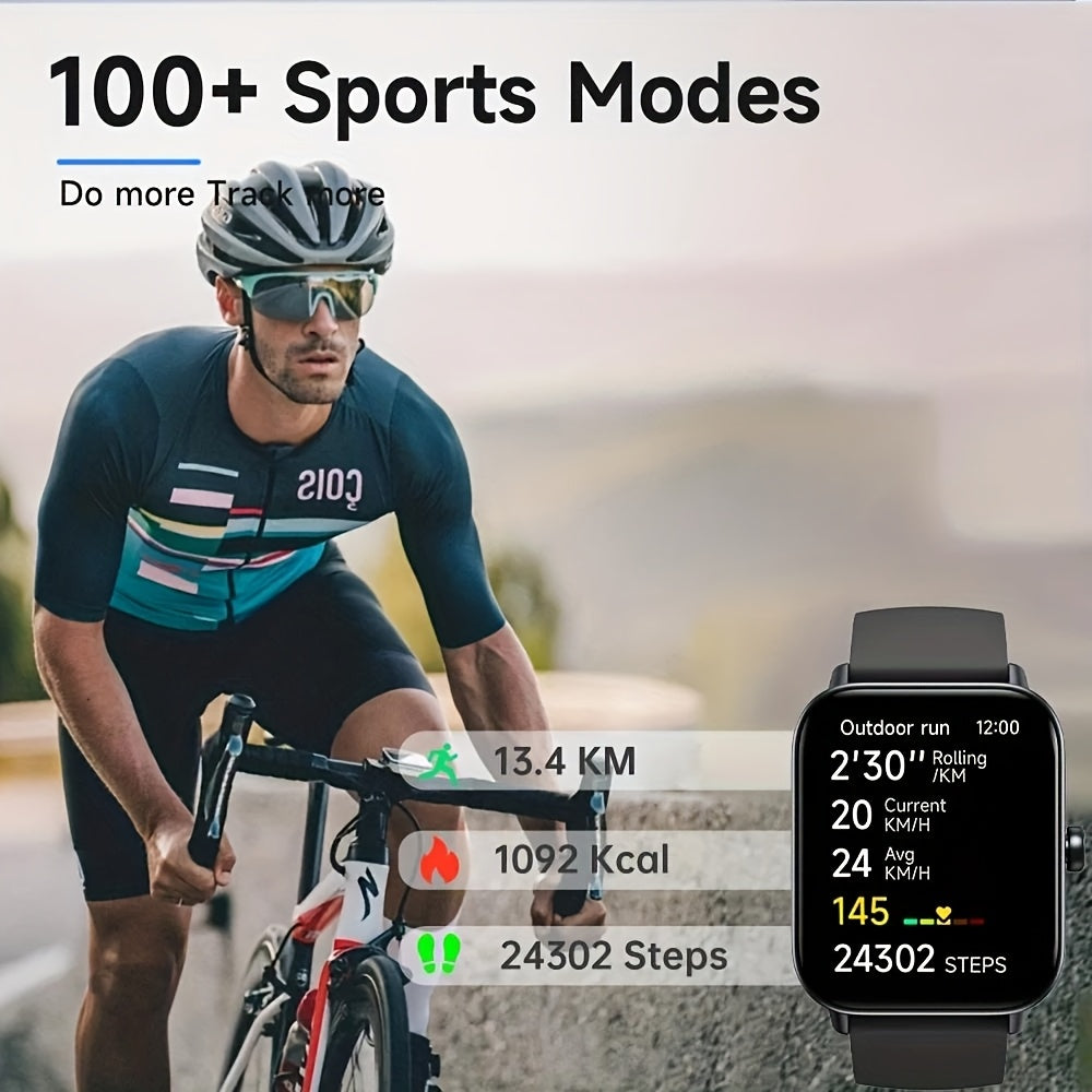 Voice Assistant Smart Watch for Men and Women, Wireless 5.4 Unisex Smartwatch with Call Answering, Voice Command Remote Control, Music Control, Fitness Tracker for iPhone Android, Couple's Set Options