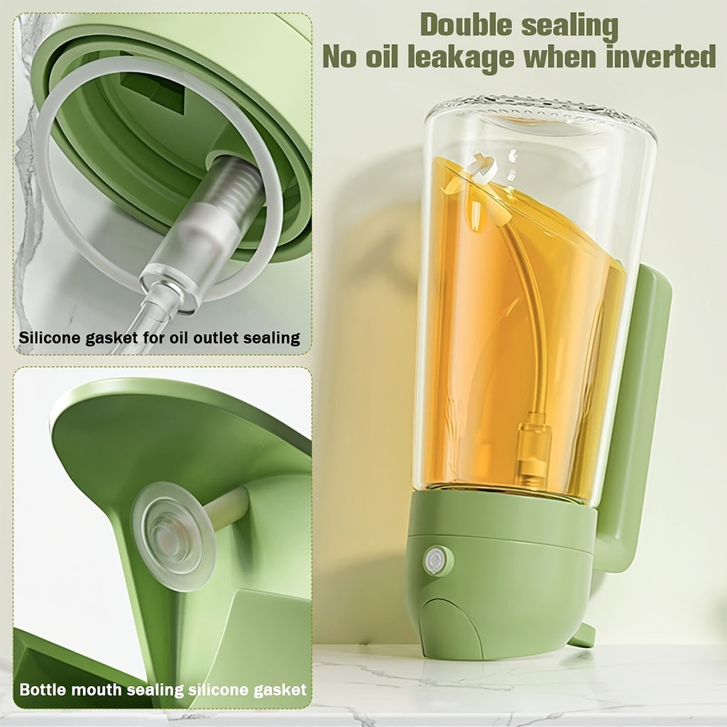 Cooking Oil Spray and Pour Bottle with Listed 16-Ounce Size, Automatic Flip-Top Design and Label Stickers in Five Options for Everyday Kitchen Preparation