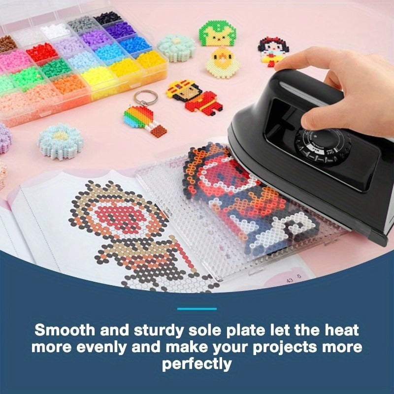 Mini Craft Heat Press 400W with Base Pad, Portable Heat Transfer Iron for DIY T-Shirts, Shoes, Bags and Compatible Vinyl Customization Projects