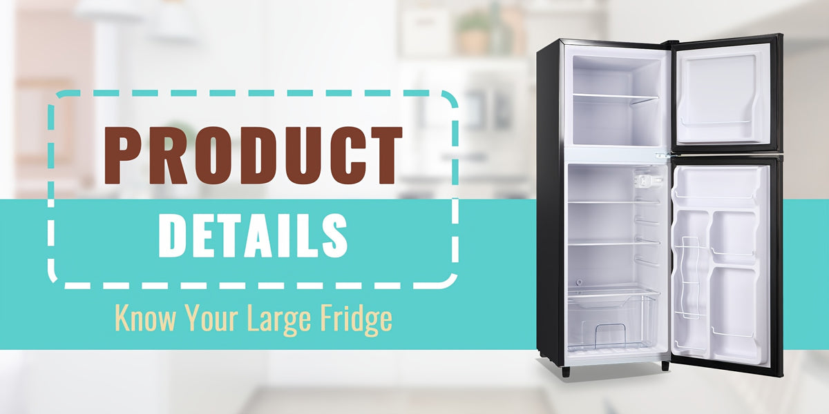 Compact Fridge Freezer by WANAI, Double-Door 3.5 or 4.5 Cu Ft Options with Seven-Level Thermostat, Removable Shelves and Listed LED Light for Apartment and Office