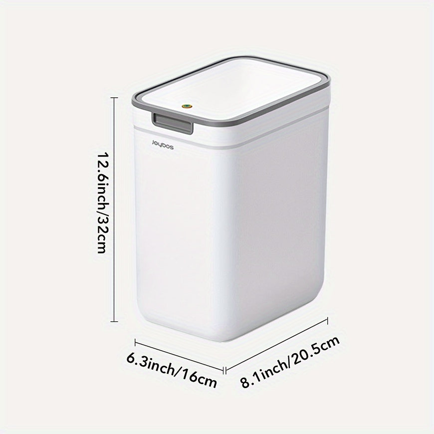 Wall-Mounted Bathroom Trash Can by Joybos in White, Space-Saving Waste Bin for Everyday Bathroom Organization and Off-Floor Waste Collection