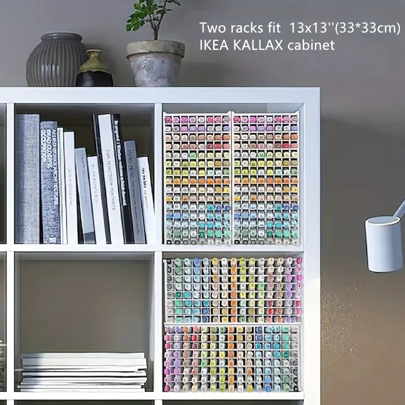 Marker Storage Rack with 180 or 240 Slots, Desktop Pen and Colored Pencil Organizer for Art Supplies, Craft Workspaces and Home Office Organization