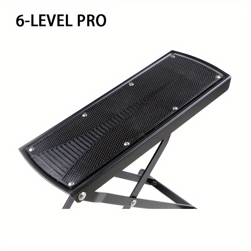 Pedicure Footrest Stand, Adjustable Foot Support with Four-Level or Six-Level Pro Model Labels for Adult Seated Nail Care and Shoe Dressing Routines