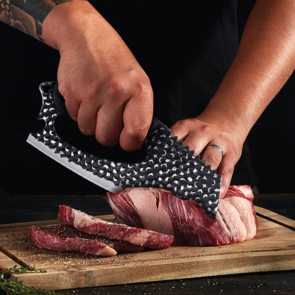 Butcher Knife and Meat Cleaver Set for Home Kitchen Preparation, White Option with Listed Non-Stick Design for Meat and Poultry Cutting and Cooking Tasks