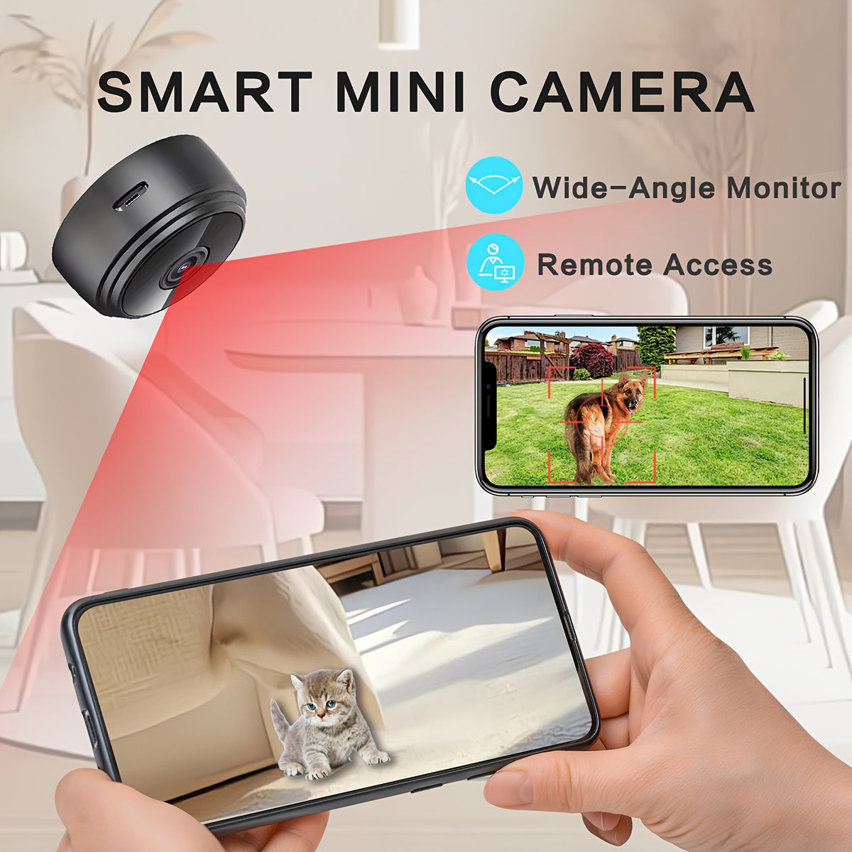 1080P WiFi Security Camera Multipack with 2.4GHz Connection, 9 or 12-Piece Options with Listed Wide-Angle Viewing and Remote Observation for Home Monitoring