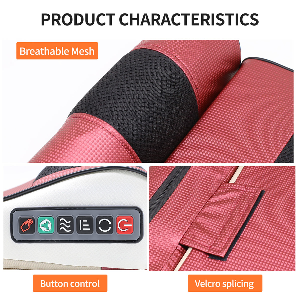 Neck and Back Massage Pillow with Electric Kneading, Rose Red or Black Upgrade Options for Adult Personal Relaxation and Thoughtful Gift Giving
