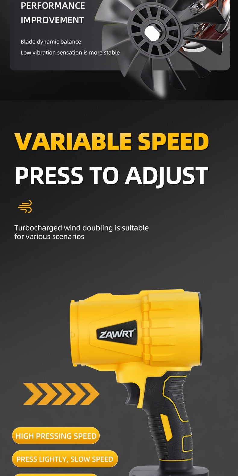 21V Cordless Leaf Blower with Listed 30000RPM Motor, Handheld Outdoor Air Tool in Single-Battery Box or Dual-Battery Toolbox Sets for Leaf and Dust Cleanup