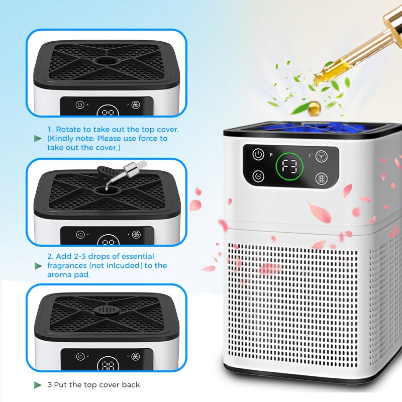 Aromatherapy Air Purifier with Listed Sleep Mode, Small Room Air Cleaner in Black or White with Single or Two-Pack Options for Bedrooms, Offices and Living Rooms