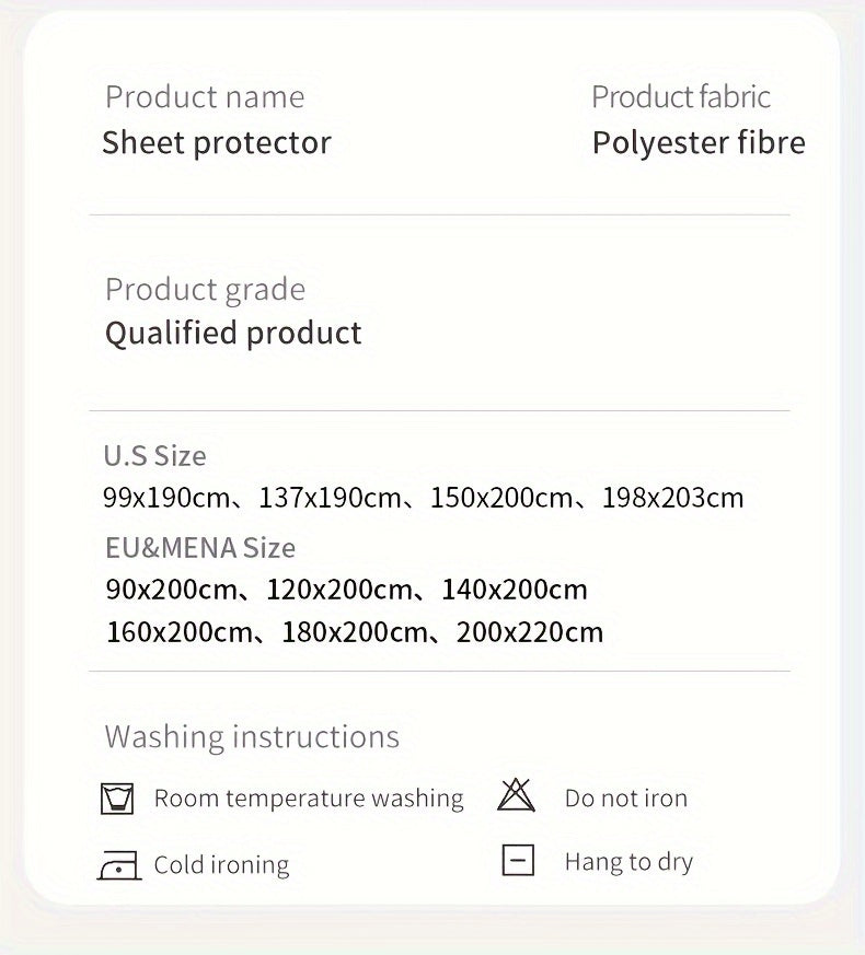 Three-Piece Solid Fitted Sheet and Pillowcase Set, One Soft-Feel Mattress Sheet with Two Pillowcases in Ten Size Labels and Six Colors for Home Bedrooms