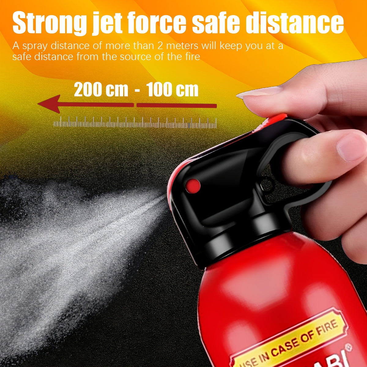 Portable Fire Extinguisher Spray by FIOZABI, Listed Water-Based Formula with Bracket Reference and 1, 2, 4, 8 or 24 Bottle Options for Preparedness Planning
