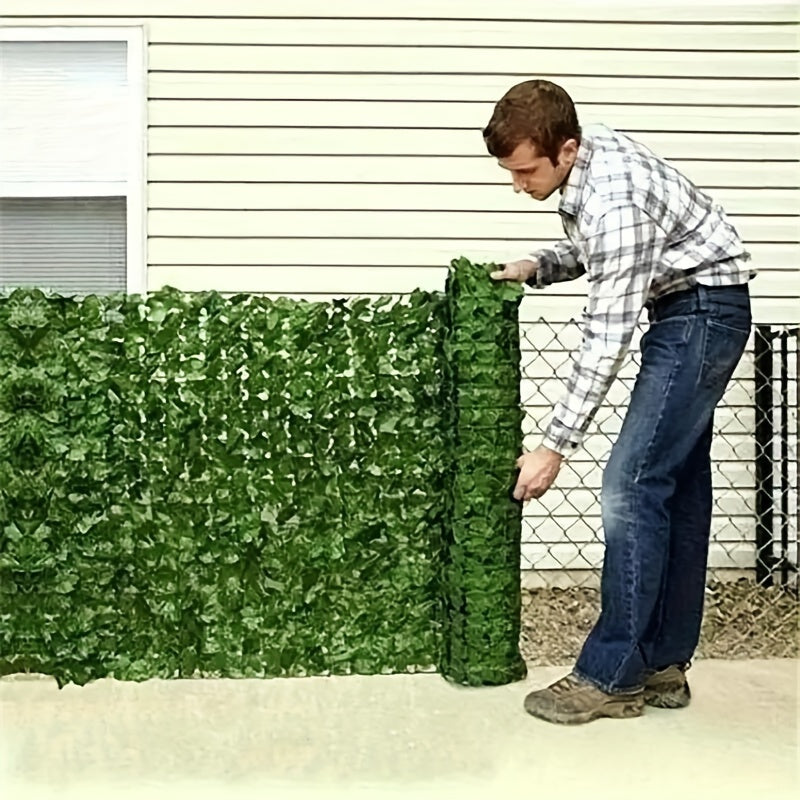 Artificial Ivy Privacy Fence Screen with Listed 119 by 40 Inch Size, Faux Greenery for Garden and Patio Decoration, 302 by 102 cm Option Label