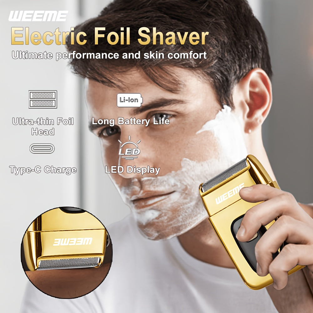 2/3/4/5pcs Hair Clippers for Men, Professional Cordless Hair Clipper Trimmer & Electric Shaver & Nose Trimmer &Body Trimmer Set, LCD Display, Barber Grooming Kit, Gift Set for Men (Gradient Golden)
