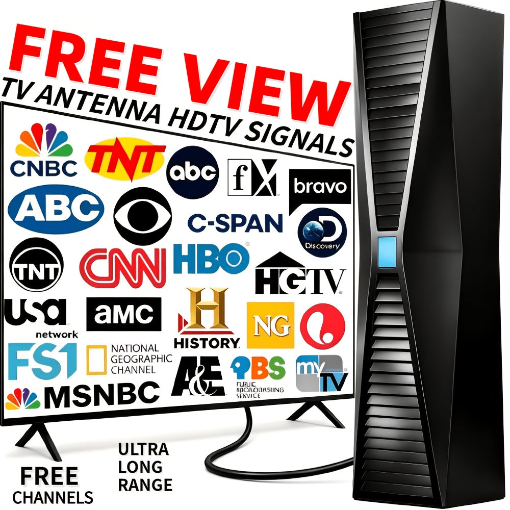 Amplified Indoor TV Antenna, Ultra Signal Pro Model with Listed Signal Booster for Compatible Television Setups in Living Rooms, Bedrooms and Home Entertainment Spaces