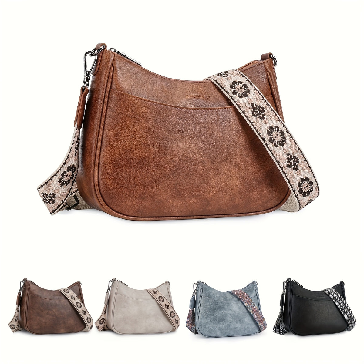 PU Crossbody Purse for Women, Adjustable Strap Shoulder Bag in Seven Colors for Everyday Outfits, Casual Errands and Personal Style