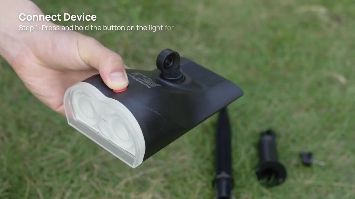 Smart Solar RGB Spotlights with Listed AiDot App Control, Adjustable White Light, Music Sync and Scheduling, Multicolor Two-, Four- or Six-Piece Package Labels