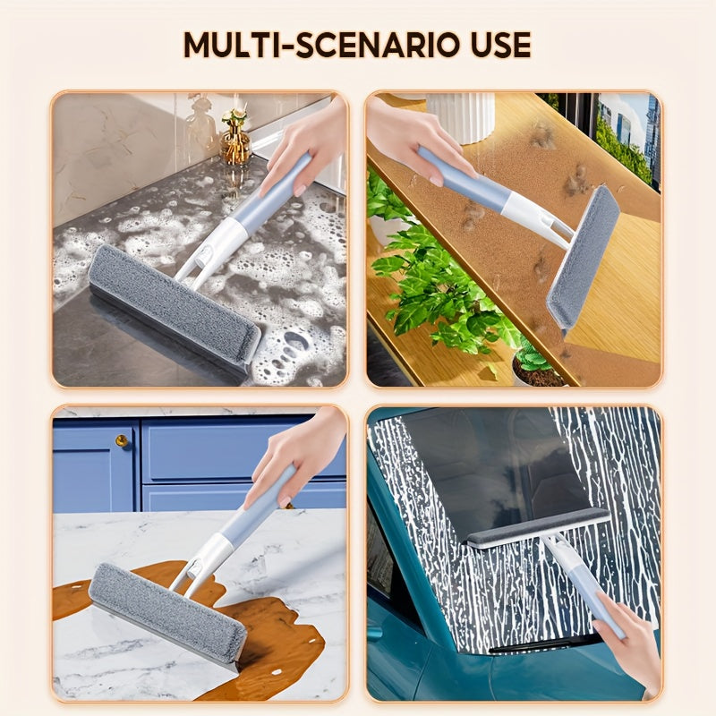 Window Spray Wash Squeegee Cleaner with Collection Tank, JOYBOS 3-in-1 Handheld Glass Cleaning Tool or Two-Cloth Option for Mirrors and Home Surfaces