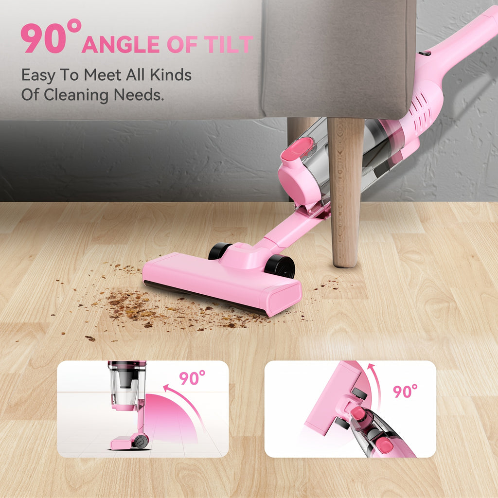 600W Bagless Stick Vacuum INSE with Listed 20kPa Suction and 18-Foot Cord, Handheld Cleaning Format in Seven Colors for Compatible Floors and Pet Hair Cleanup
