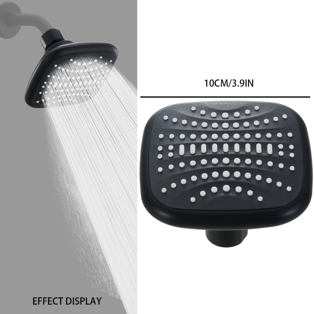 Swivel Ball Joint Shower Head with Listed G1/2 Threads, Silicone Jets and ABS Material, Black, Golden or Silvery Style Options for Bathroom Shower Use