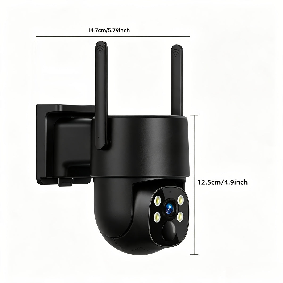 4G LTE Solar Security Camera 5MP with No-WiFi Connectivity, 360° PTZ View, AI Human Tracking, Color Night Vision and Two-Way Audio for Farms and Yards