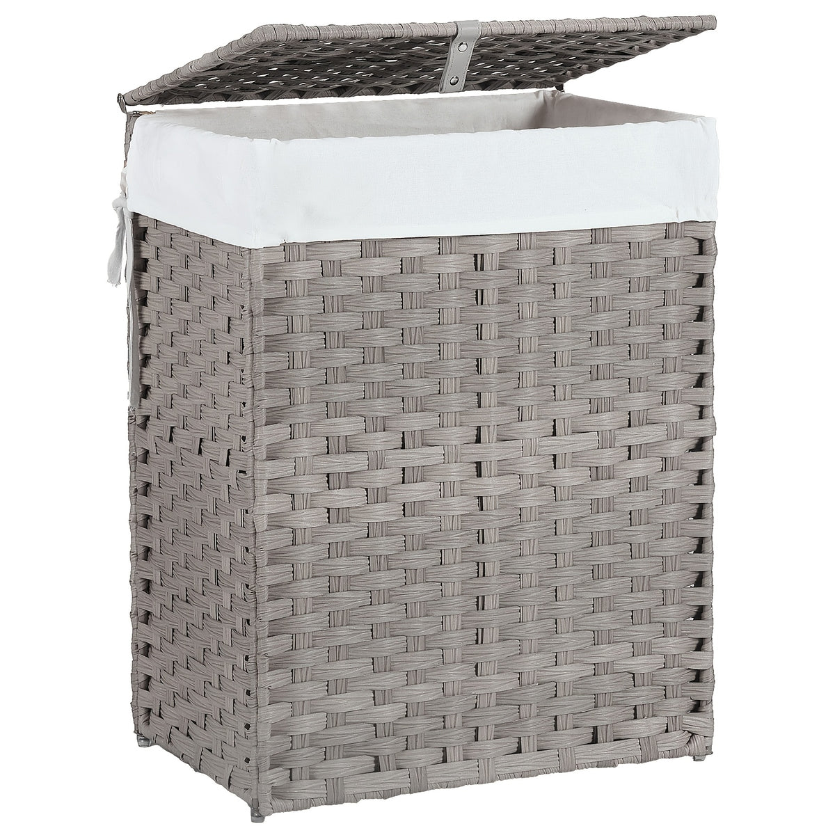 Laundry Hamper with Lid and Detachable Double Inserts, Foldable Clothes Basket in Three Capacity Options for Bedroom, Bathroom and Laundry Room Organization