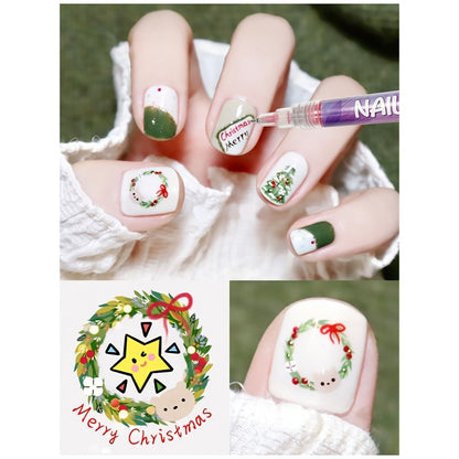 Nail Art Drawing Pens in a 12-Color Set for Decorative Dots, Lines and Freehand Doodle Designs, DIY Manicure Supplies for Adult Home and Salon Use