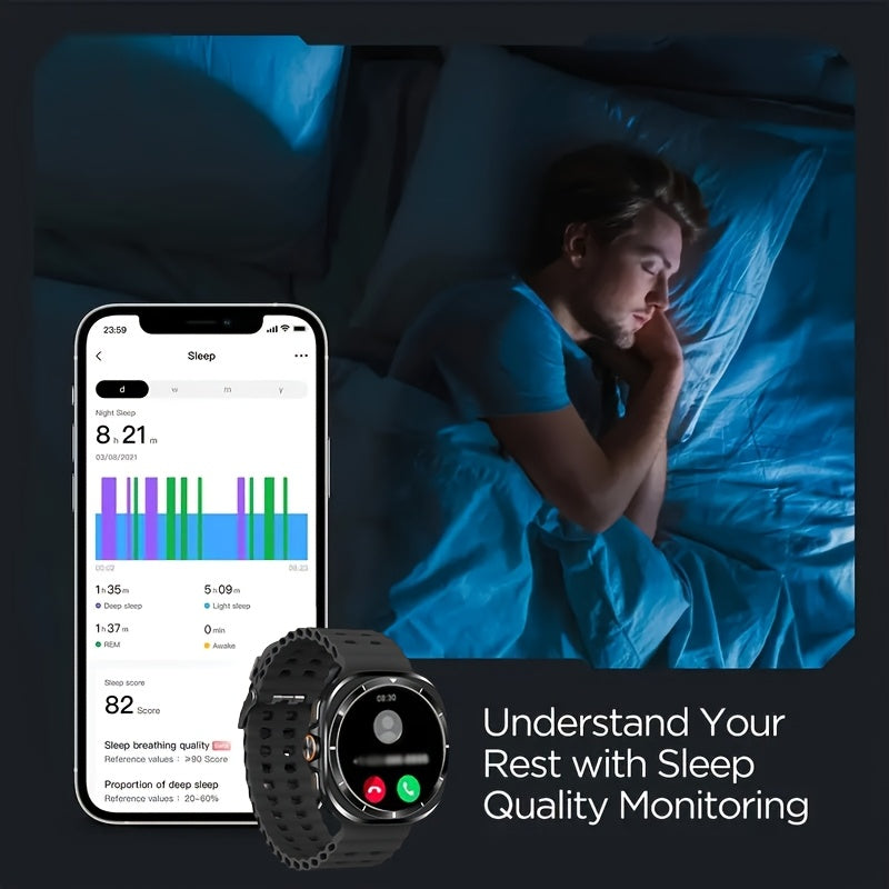 X15 Smart Watch with Call Answering and Dialing, 100+ Sports Modes, Compass, Pedometer, Alarm and 400mAh Battery for Compatible iPhone and Android Phones