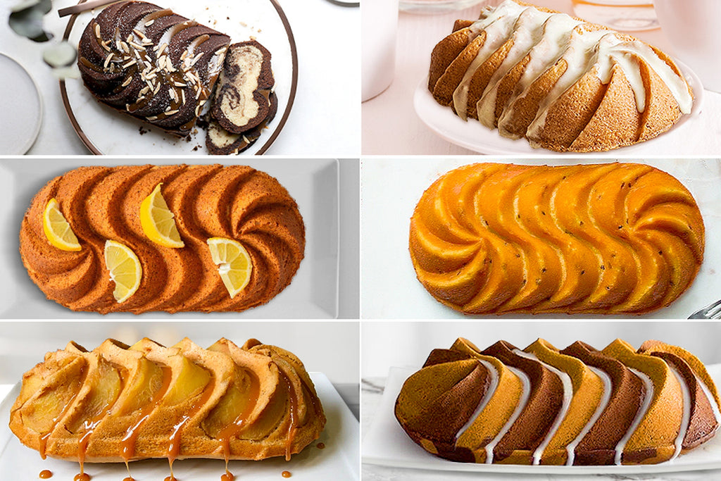 Silicone Bread Loaf Pan Set, 4-Piece Light Gray Baking Mold Selection in Small or Medium Options for Homemade Cakes, Bread and Decorative Dessert Recipes